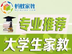 蚂蚁家教，全国连锁！专业推荐大学生一对一上门家教！